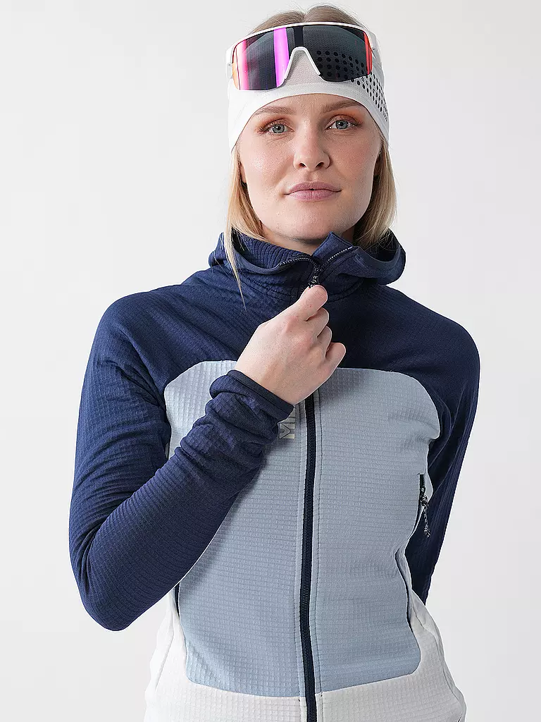 MILLET | Damen Fleecejacke Fusion Grid Hoodie | hellblau
