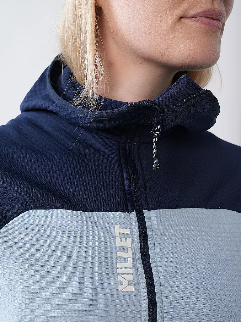 MILLET | Damen Fleecejacke Fusion Grid Hoodie | hellblau