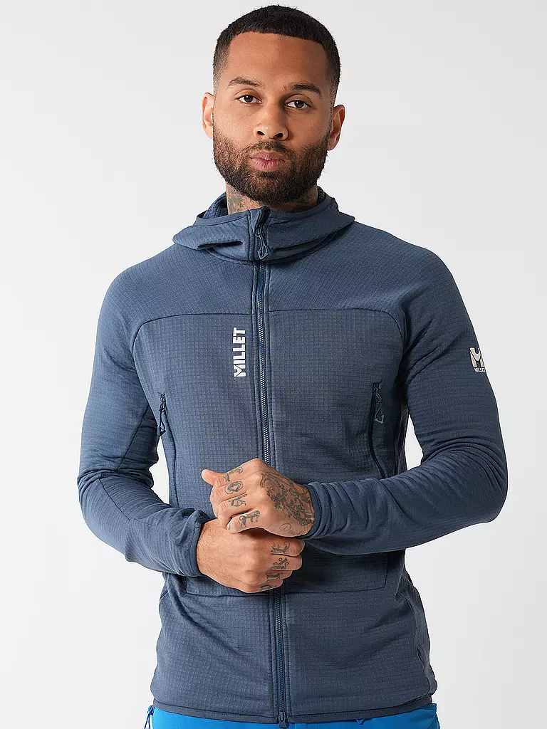 MILLET | Herren Fleecejacke Fusion Grid Polartec Hoodie | dunkelblau