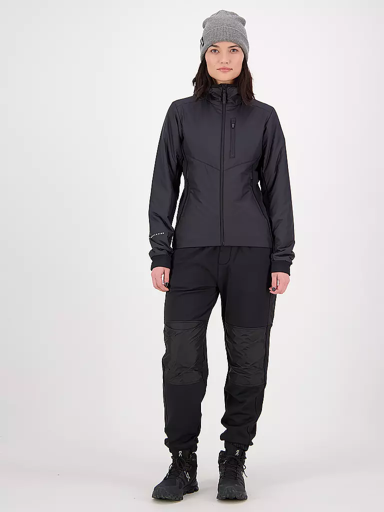 MONS ROYALE | Damen Isojacke Arete Wool Hoodie | schwarz