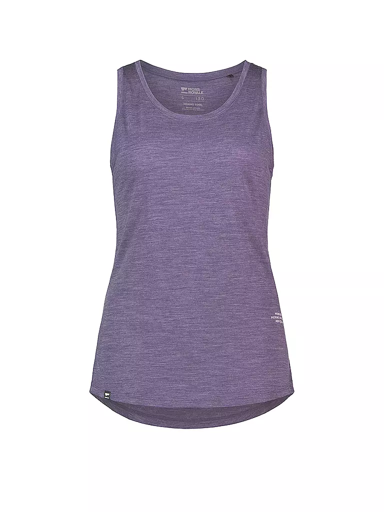 MONS ROYALE | Damen Rad Tanktop Zephyr Merino Cool | lila