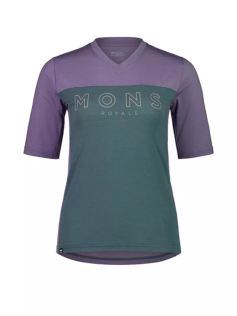 MONS ROYALE | Damen Radshirt Redwood Merino Air-Con VT | lila