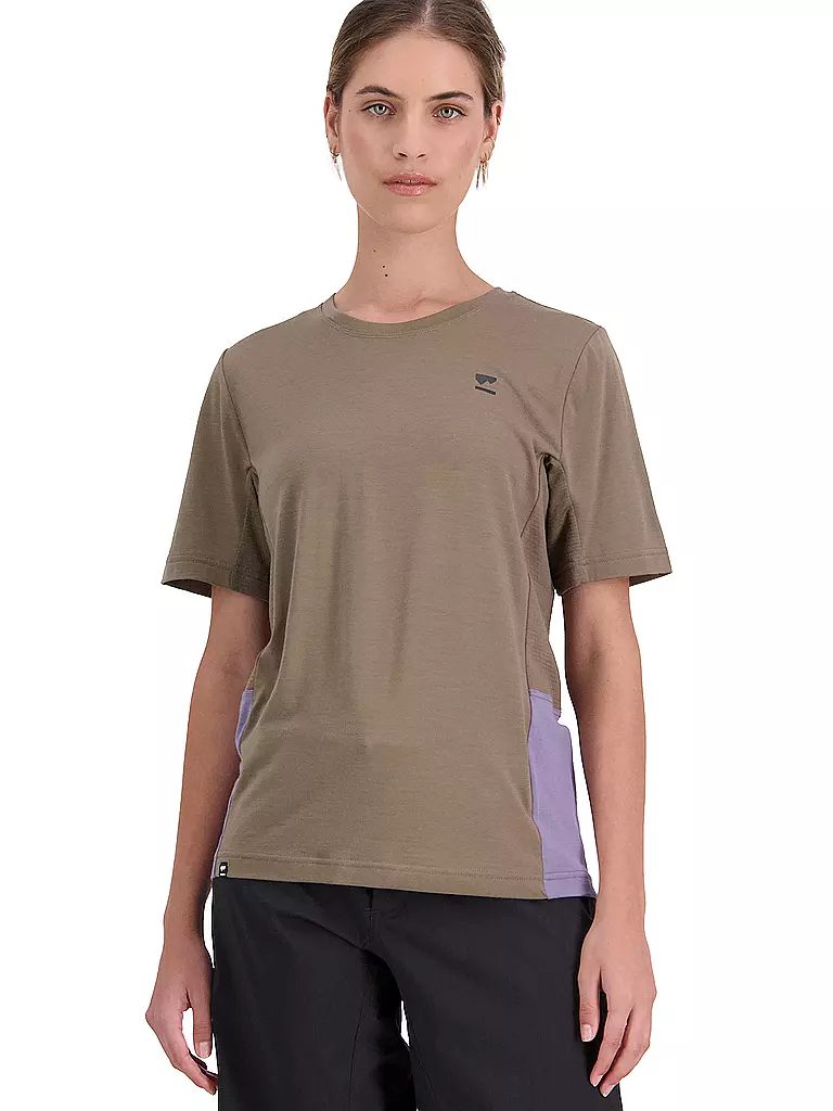 MONS ROYALE | Damen Radshirt Tarn Merino Shift Tee | camel