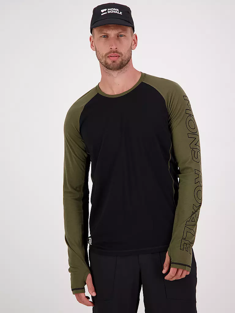 MONS ROYALE | Herren Funktionsshirt Temple Tech | olive