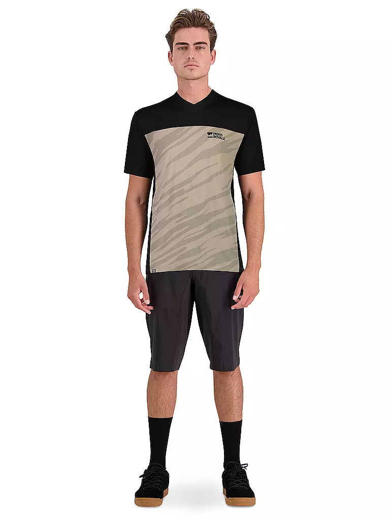 MONS ROYALE | Herren Radshirt Redwood Merino Air-Con VT | schwarz