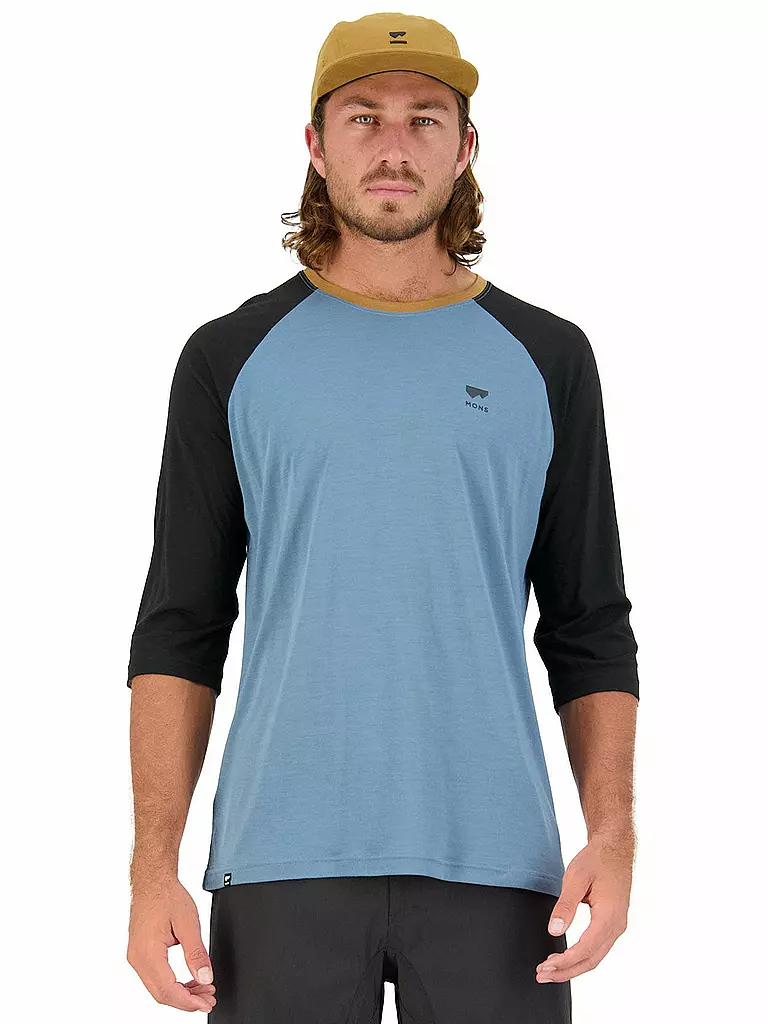 MONS ROYALE | Herren Radshirt Tarn Merino Shift Raglan 3/4 | blau