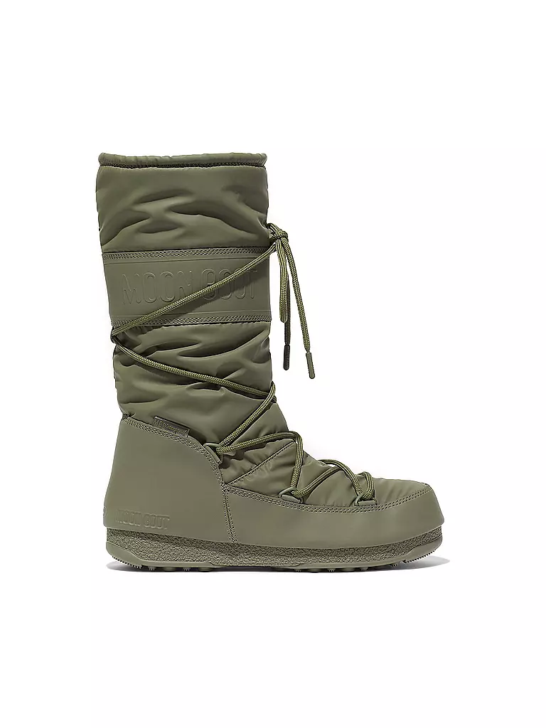 MOON BOOT | Damen Schneestiefel High Rubber WP | dunkelgrün