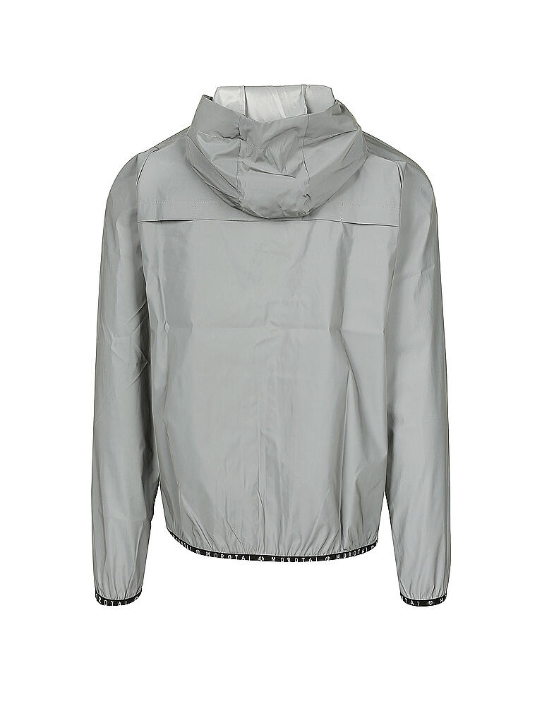 MOROTAI | Herren Kapuzenjacke Windbreaker Reflective | silber
