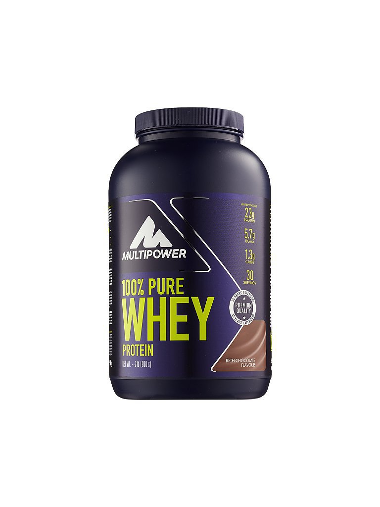 MULTIPOWER Proteinpulver 100% Pure Whey Protein 900g Rich Chocolate braun