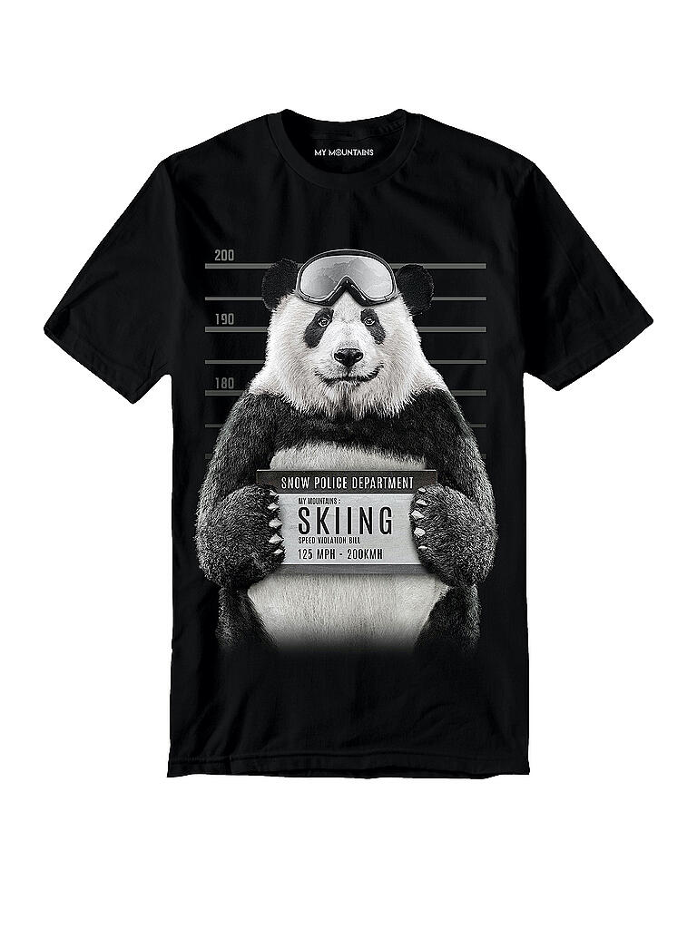 MY MOUNTAINS | Herren T-Shirt Pandy | schwarz