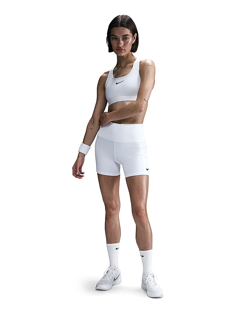 NIKE Damen Tennisshort Ball weiss | S