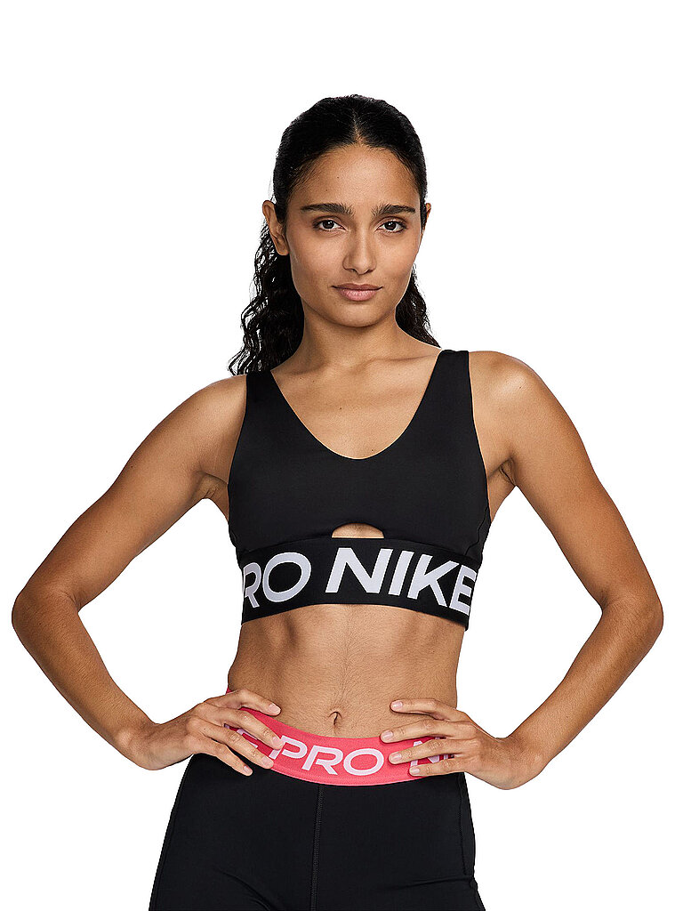 NIKE Damen Sport-BH Pro Indy Plunge mit mittlerem Halt schwarz | M — Bild 2
