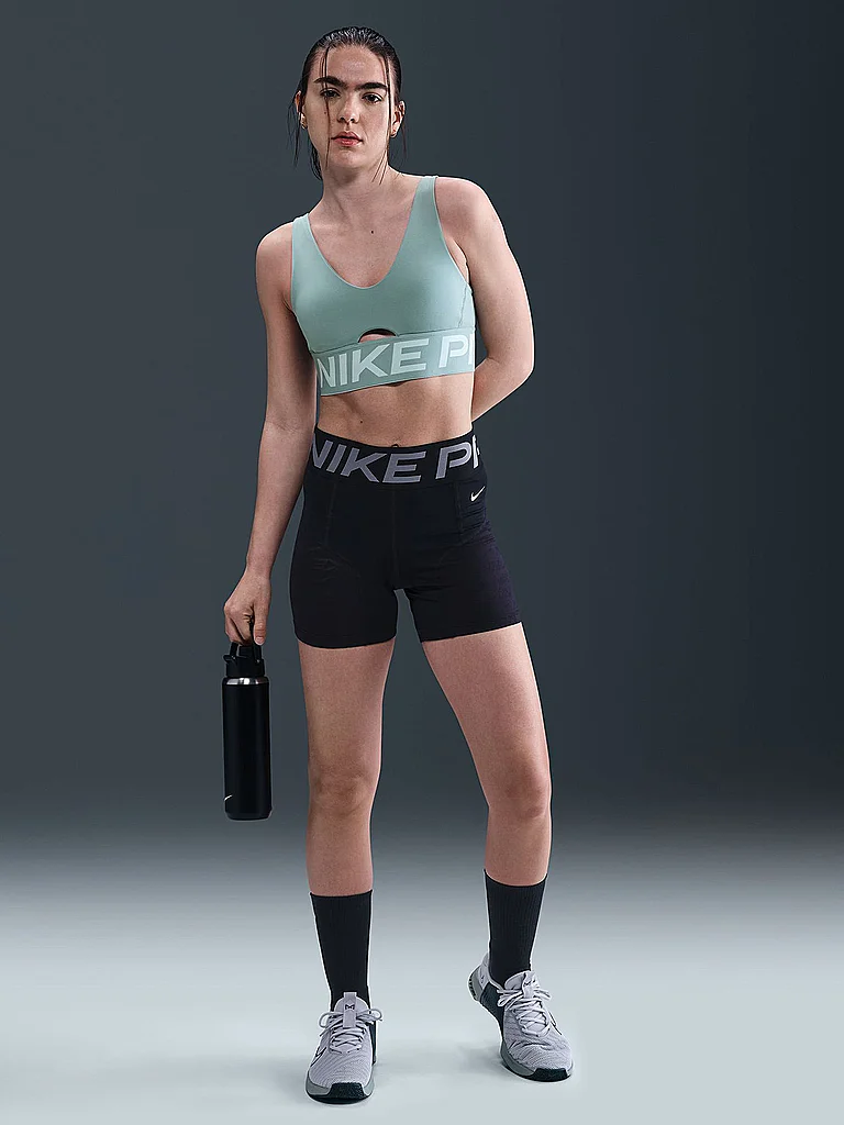 Nike Damen Sport-Bh Pro Indy Plunge Mit Mittlerem Halt Petrol | S-image