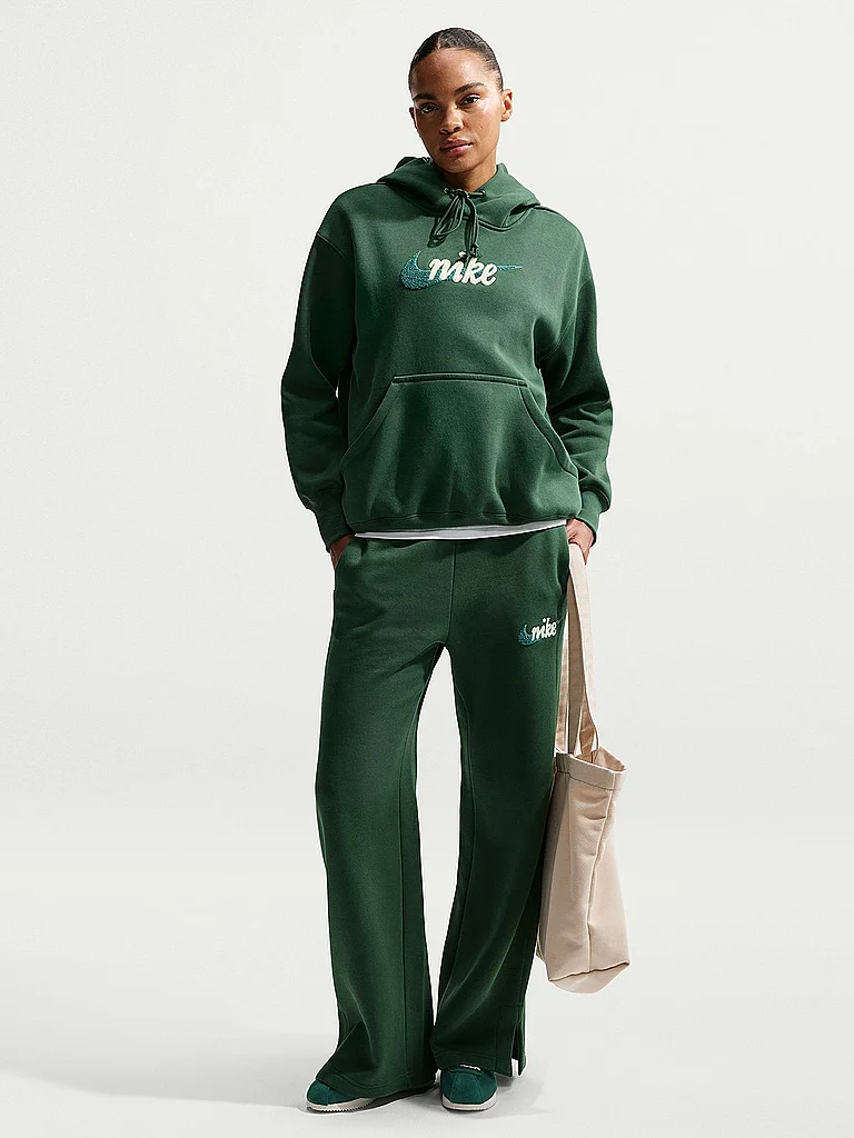 NIKE Damen Jogginghose NSW PHNX FLC Flare Wide dunkelgrün | L — Bild 3