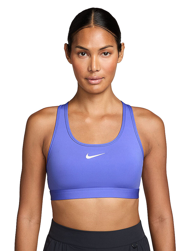NIKE Damen Sport-BH Swoosh Medium Support blau | L — Bild 2