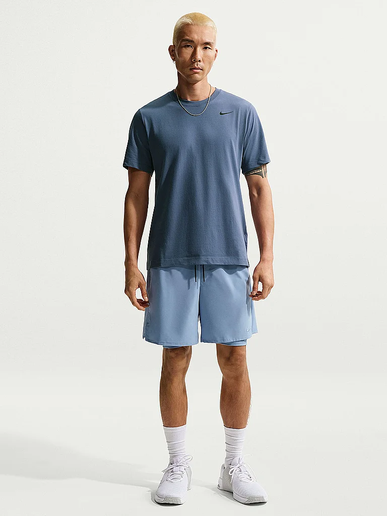 NIKE Herren Fitnessshirt DRI-FIT dunkelblau | S — Bild 3