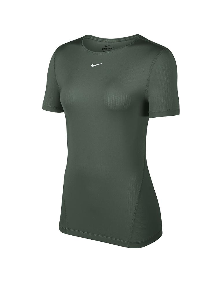 NIKE | Damen Fitness-Shirt Pro | olive