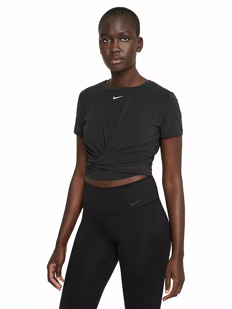 NIKE | Damen Fitnessshirt Dri-FIT One Luxe Crop | schwarz