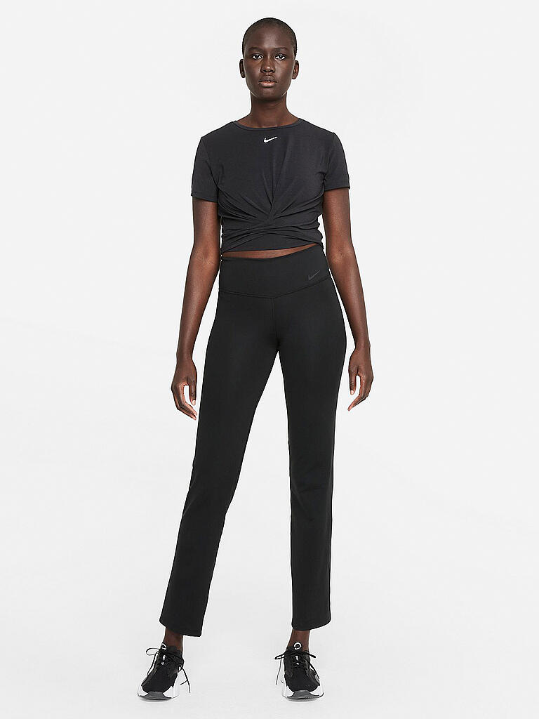 NIKE | Damen Fitnessshirt Dri-FIT One Luxe Crop | schwarz