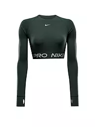 NIKE | Damen Fitnessshirt Pro 365 Crop Dri-FIT | dunkelgrün