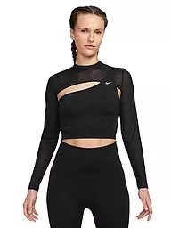 NIKE | Damen Fitnessshirt Pro | Schwarz