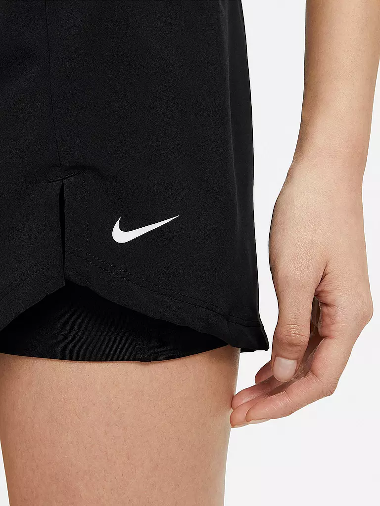 NIKE | Damen Fitnessshort Essential 2in1  | schwarz