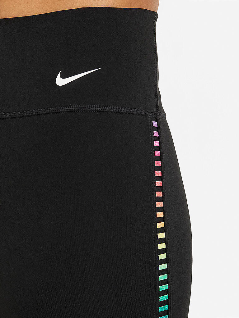 NIKE | Damen Fitnesstight One Rainbow Ladder 7/8 | schwarz