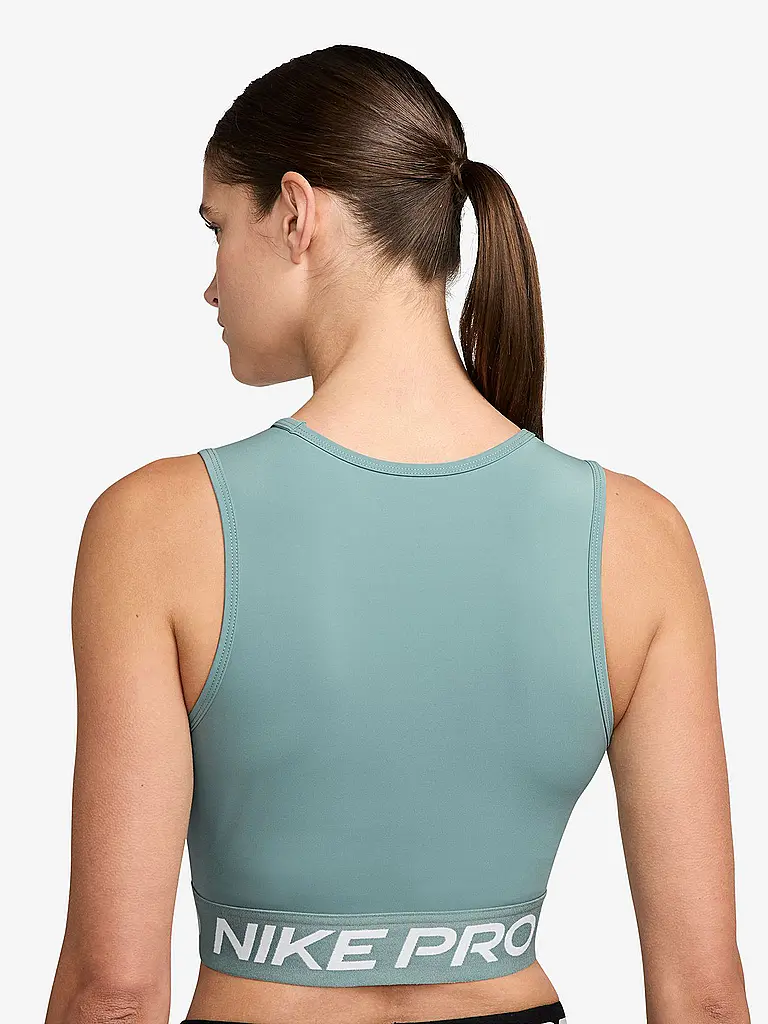 NIKE | Damen Fitnesstop Pro Cropped | petrol