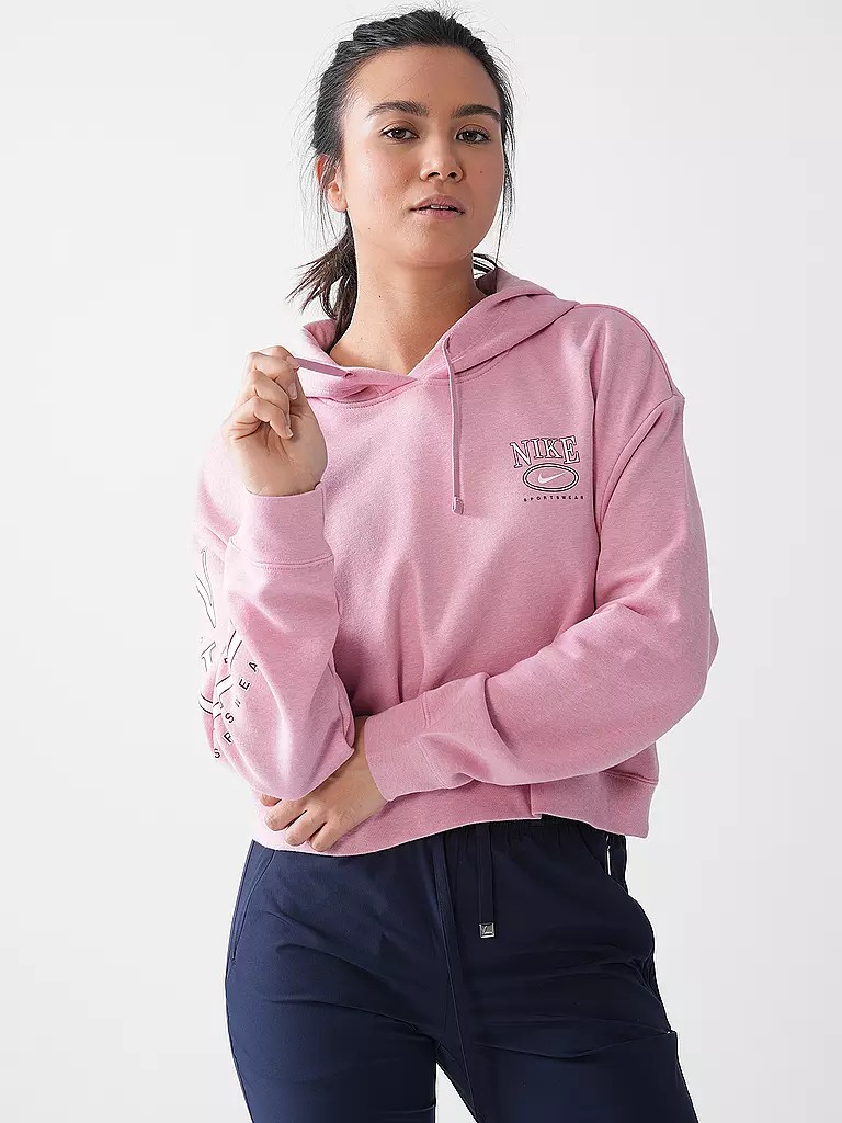 NIKE | Damen Hoodie  Sportswear Club Fleece Crop | rosa