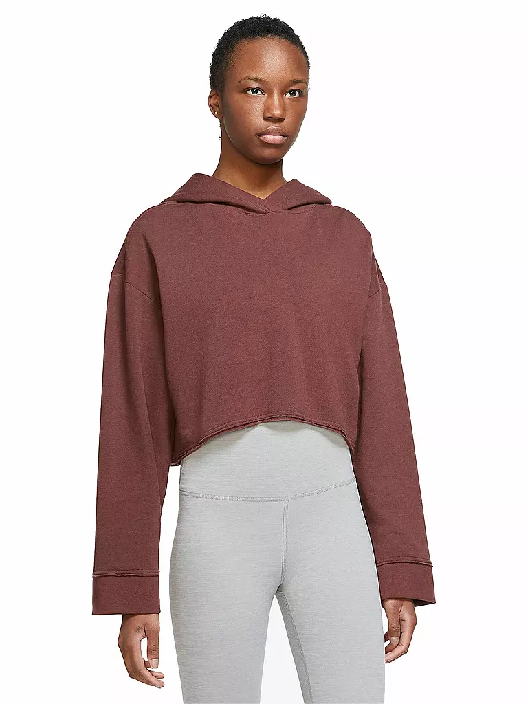 NIKE | Damen Kapuzenpullover Yoga Luxe | braun