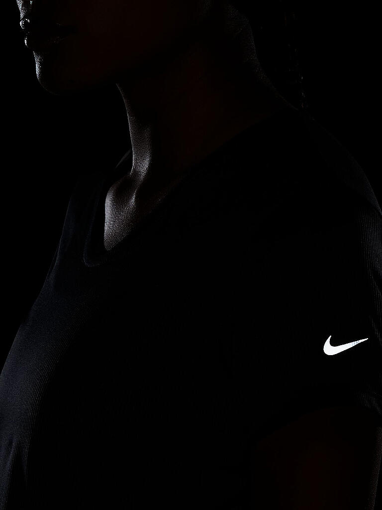 NIKE | Damen Laufshirt Dri-FIT | schwarz
