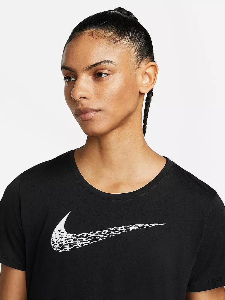 NIKE | Damen Laufshirt Swoosh Run | schwarz