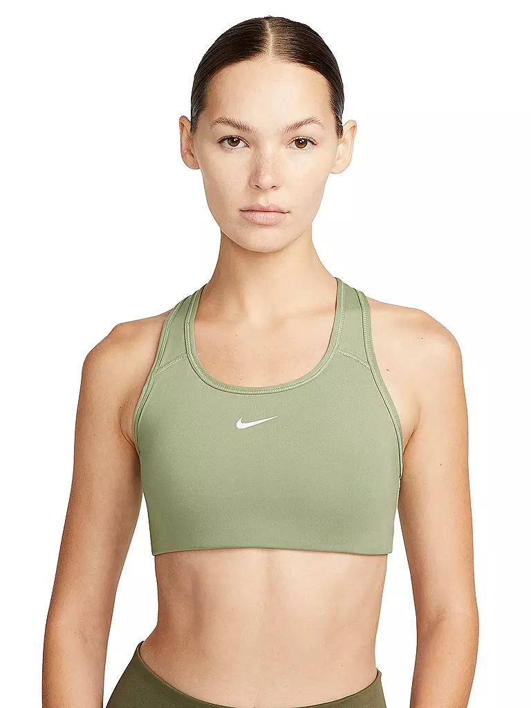 NIKE | Damen Sport-BH  Dri-FIT Swoosh Medium Support | olive