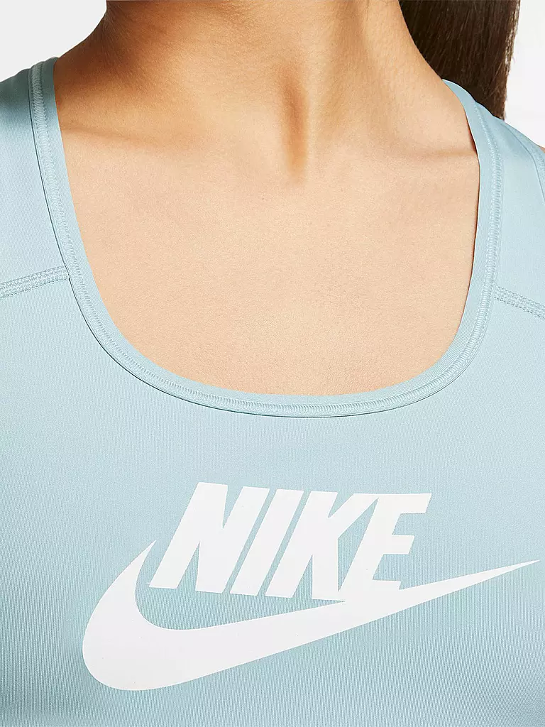 NIKE | Damen Sport-BH Dri-FIT-Swoosh Medium Support | hellblau