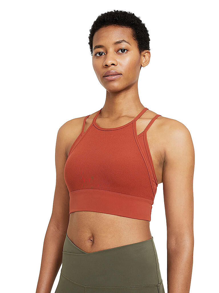 NIKE Damen SportBH Yoga DriFIT Indy orange