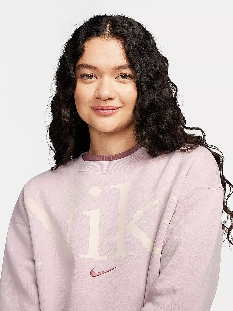 NIKE | Damen Sweater Sportswear Phoenix Fleece | rosa