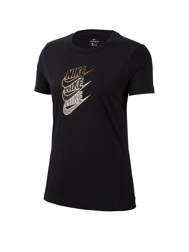 NIKE | Damen T-Shirt Nike Sportswear Shine | schwarz