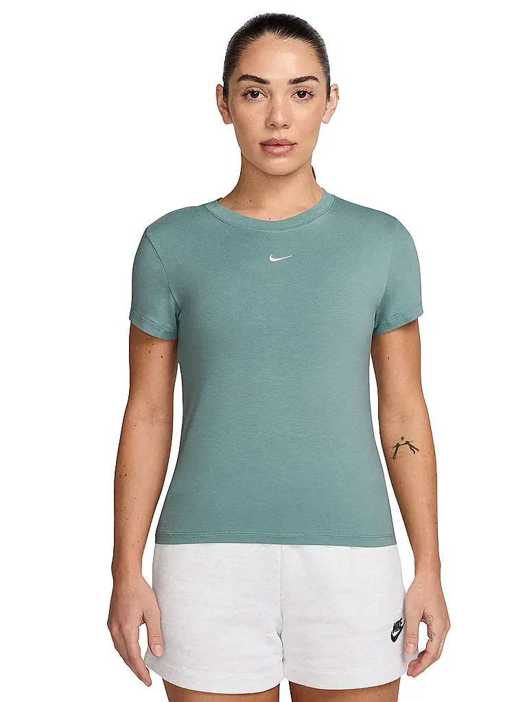 NIKE | Damen T-Shirt Sportswear Chill Knit | petrol