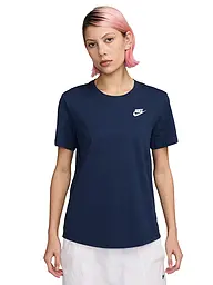 NIKE | Damen T-Shirt Sportswear Club Essentials  | dunkelblau