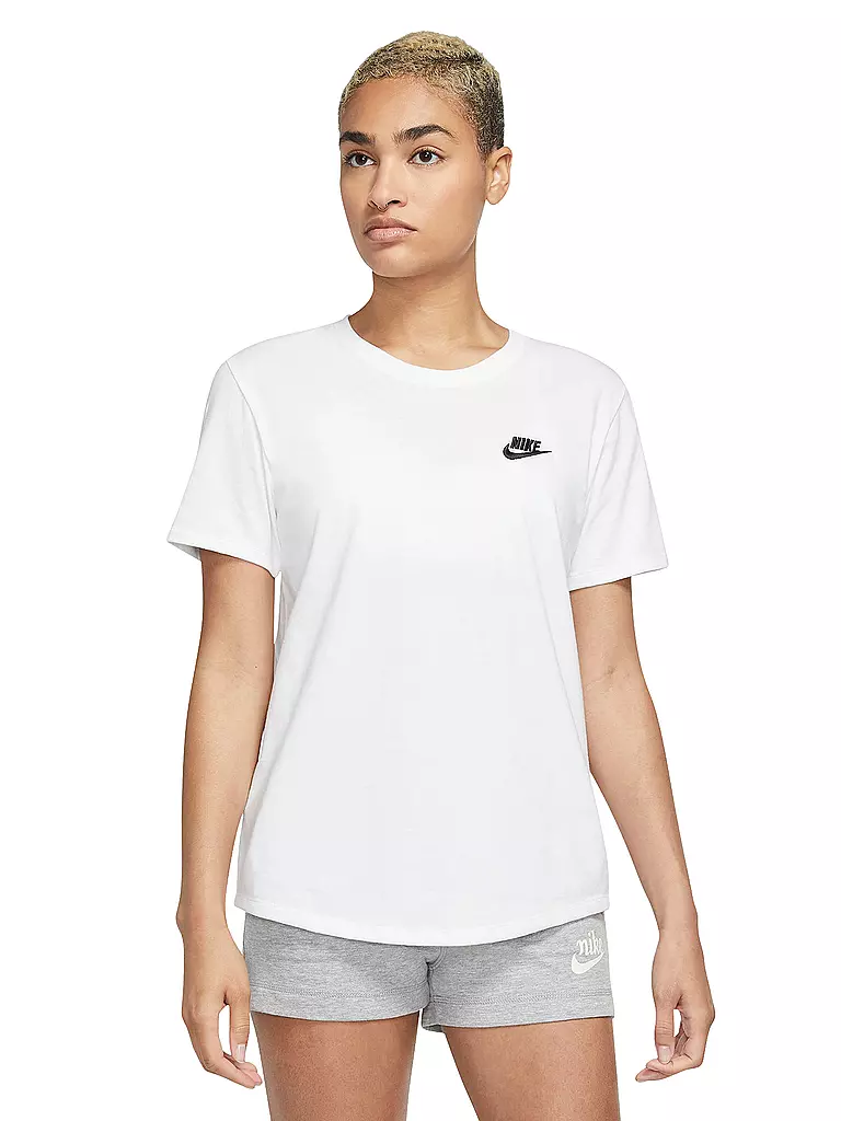 NIKE | Damen T-Shirt Sportswear Club Essentials | weiss