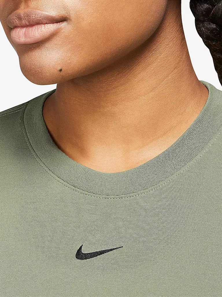 NIKE | Damen T-Shirt Sportswear Essential Cropped | olive