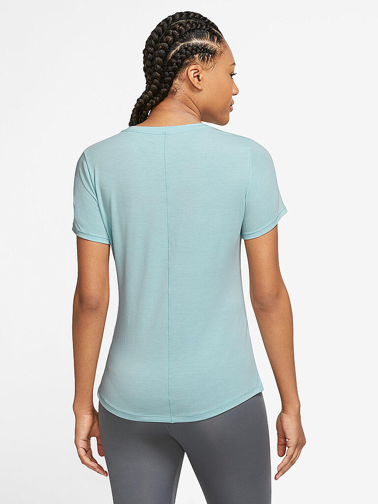 NIKE | Damen Tennisshirt Dri-FIT UV One Luxe | hellblau