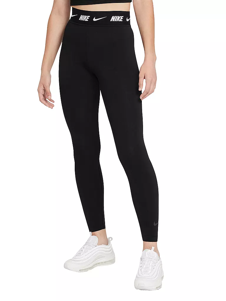 NIKE | Damen Tight Sportswear Club | schwarz