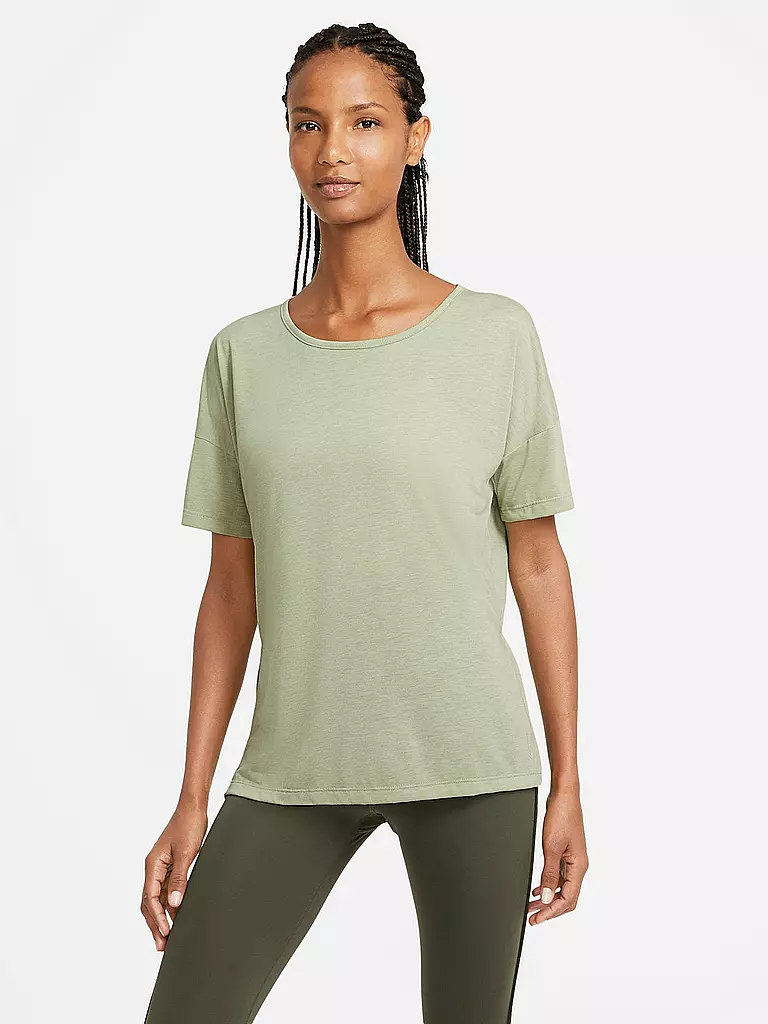 NIKE | Damen Yoga-Shirt | grün