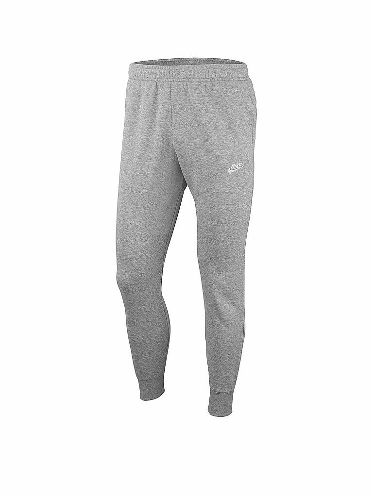 nike club french terry cuffed joggers in grey