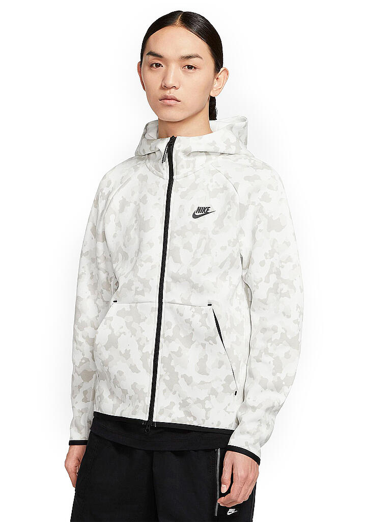 NIKE | Herren Kapuzenjacke Nike Sportswear Tech Fleece Printed | weiß