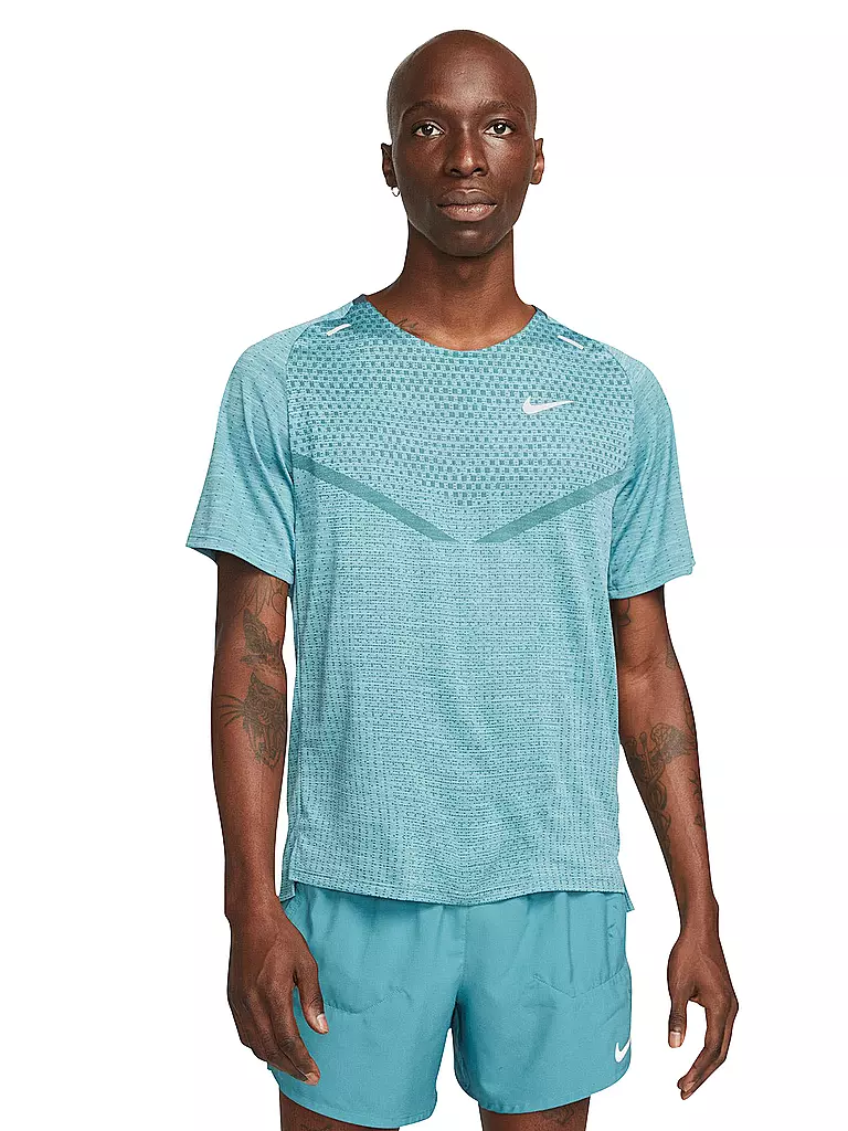 NIKE Herren Laufshirt Dri-FIT ADV TechKnit Ultra petrol