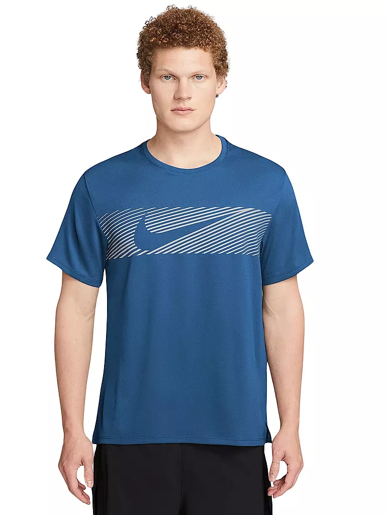 NIKE | Herren Laufshirt Miler Flash Dri-FIT UV | dunkelblau