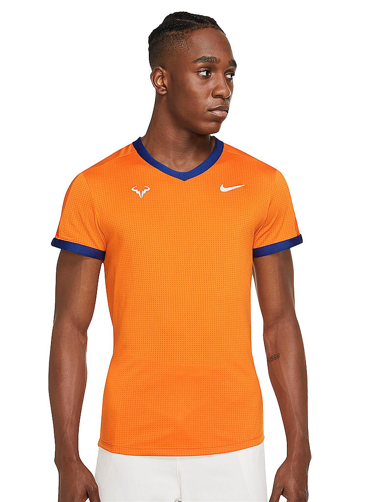 Herren Tennisshirt NikeCourt Dri-FIT ADV Rafa orange