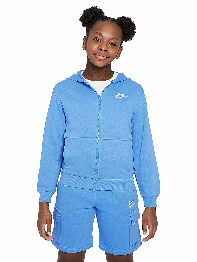 NIKE | Jungen Kapuzenjacke NSW Club French Terry | hellblau